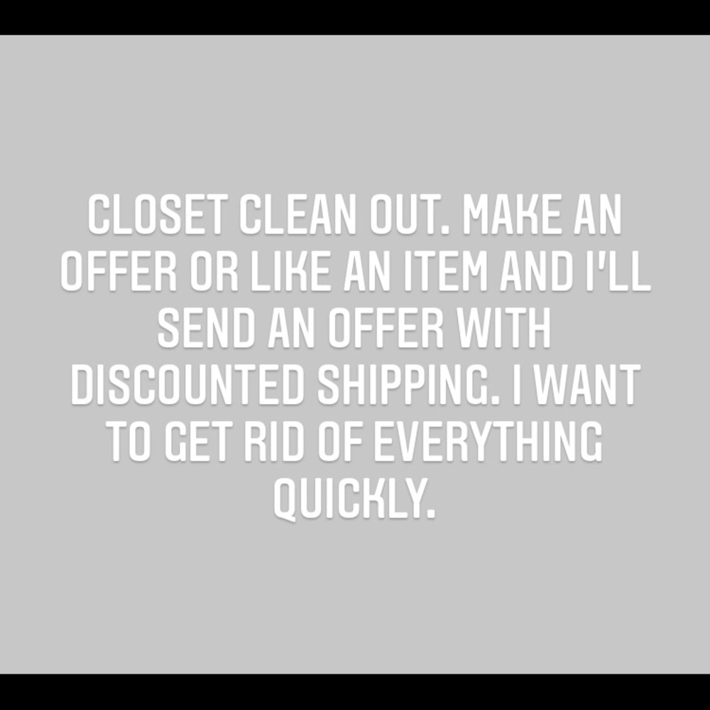 Make an offer or like an item and I’ll send an offer